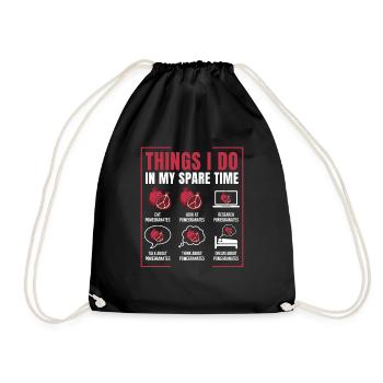 Pomegranate Food Christmas - Drawstring Bag - black - Front