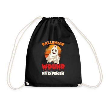 Halloween Nurse Pumpkin - Drawstring Bag - black - Front