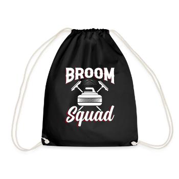 Broom Squad Sweeping Curler Ice Sport - Turnbeutel - Schwarz - Vorne