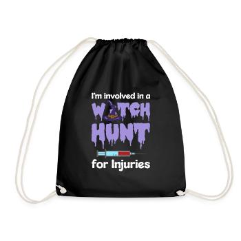 Halloween Nurse Pumpkin - Drawstring Bag - black - Front