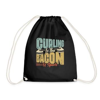 Curling Is The Bacon Of Sports Broom Curler Ice Sp - Turnbeutel - Schwarz - Vorne
