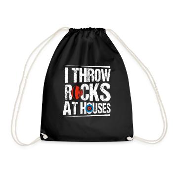 Je jette des pierres sur les maisons Ice Sport Curling Curler - Sac de sport léger - noir - Devant