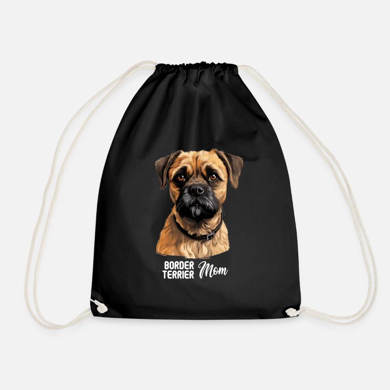 Hund Border Terrier - Turnbeutel - Schwarz