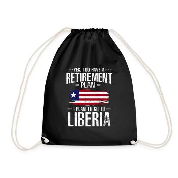 Liberia Flag Liberians - Drawstring Bag - black - Front