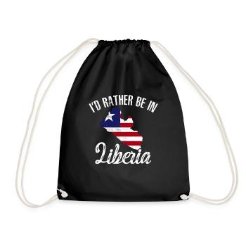 Liberia Flag Liberians - Drawstring Bag - black - Front