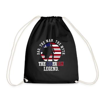 Liberia Flag Liberians - Drawstring Bag - black - Front