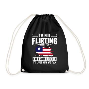 Liberia Flag Liberians - Drawstring Bag - black - Front