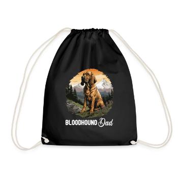 Hund Bloodhound - Turnbeutel - Schwarz - Vorne