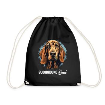 Hund Bloodhound - Turnbeutel - Schwarz - Vorne