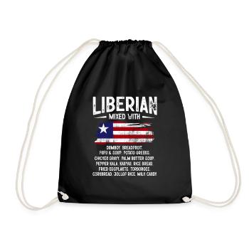 Liberia Flag Liberians - Drawstring Bag - black - Front