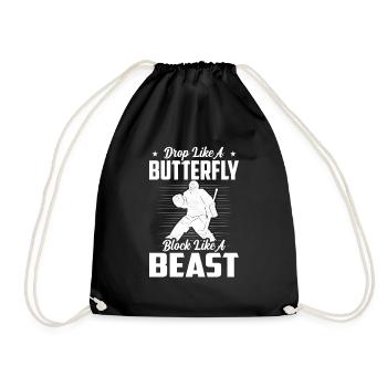 Drop Like A Butterfly Block Like A Beast Field Hoc - Drawstring Bag - black - Front