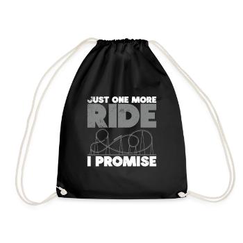 Roller Coaster Amusement Park Roller Coaster Ride - Drawstring Bag - black - Front
