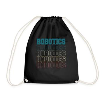 Robotique Cool Retro Build Robot Droid Builder - Sac de sport léger - noir - Devant