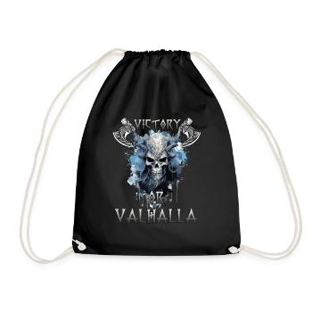 Valhalla Warrior The gift for fans of Odin. - Drawstring Bag - black - Front