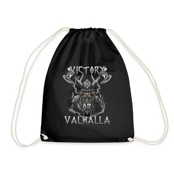 Walhalla Erbe Geschenk für Wikinger-Fans - Turnbeutel - Schwarz - Vorne