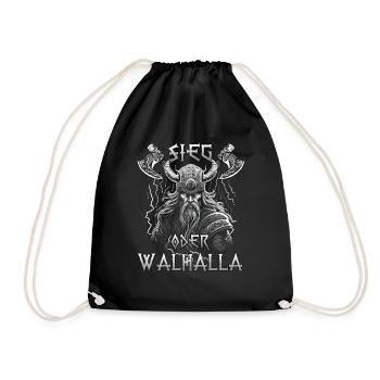 Valhalla Warrior Gift to a Warrior Culture - Drawstring Bag - black - Front
