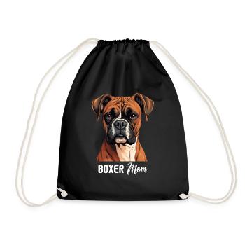 Hund Boxer - Turnbeutel - Schwarz - Vorne