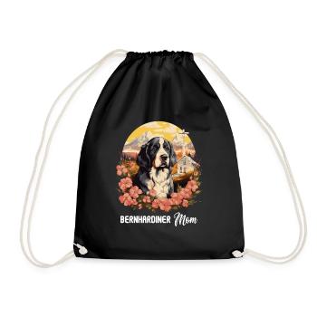 Hund Bernhardiner - Turnbeutel - Schwarz - Vorne