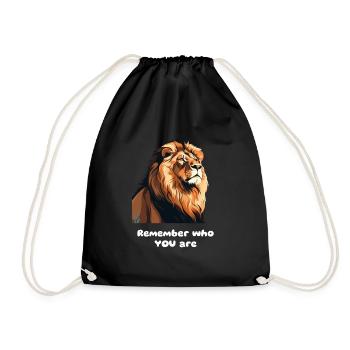 Proud Lion - Remember who you are! - Turnbeutel - Schwarz - Vorne
