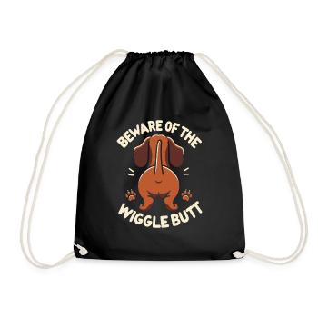 Teckel Wigglebutt - Sac de sport léger - noir - Devant