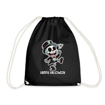 Boogie Bones: Ein Halloween-Skelett-Jamboree - Turnbeutel - Schwarz - Vorne