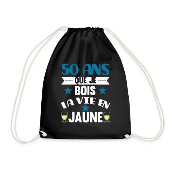 50 ans cadeau anniversaire homme humour beauf - Sac de sport léger - noir - Devant
