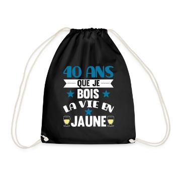40 ans cadeau anniversaire homme humour beauf - Sac de sport léger - noir - Devant