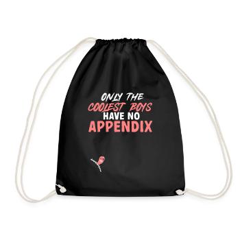 Appendectomy Appendicitis - Drawstring Bag - black - Front
