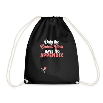 Appendectomy Appendicitis - Drawstring Bag - black - Front