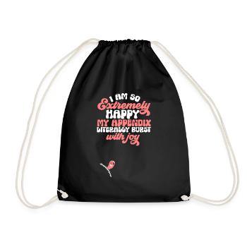Appendectomy Appendicitis - Drawstring Bag - black - Front