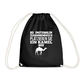 Kamel - Turnbeutel - Schwarz - Vorne