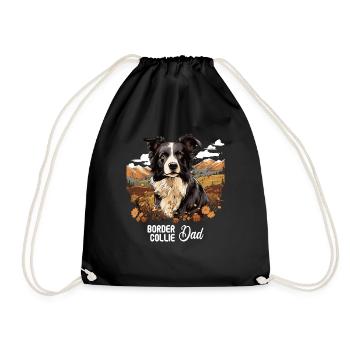 Chien Border Collie - Sac de sport léger - noir - Devant
