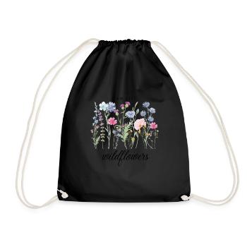 I AM LIKE wildflowers - Turnbeutel - Schwarz - Vorne