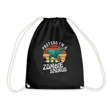 FAIRE COMME SI J’ÉTAIS UN ZOMBIE SAURUS Rex Halloween - Sac de sport léger - noir - Devant