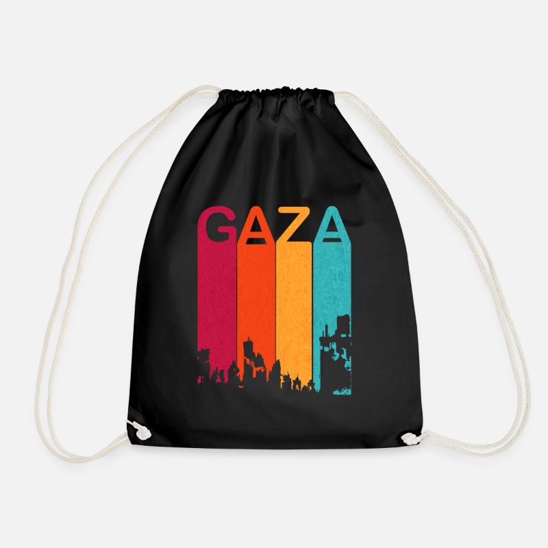 Retro Gaza wird 2023 angegriffen - Turnbeutel - Schwarz