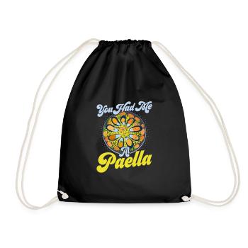 You Had Me At Paella Espana Rice Dish Food - Drawstring Bag - black - Front