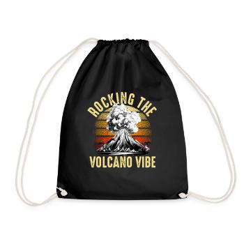 Vulkanologe, Vulkanologie, Geologe, Geologie - Turnbeutel - Schwarz - Vorne
