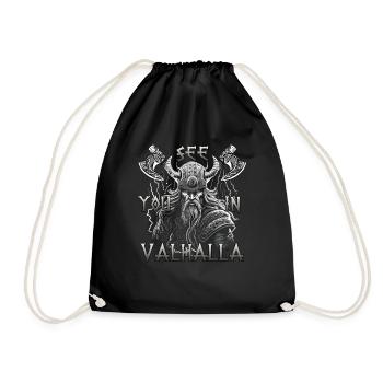 Cadeau de bravoure nordique pour les amoureux Viking - Sac de sport léger - noir - Devant