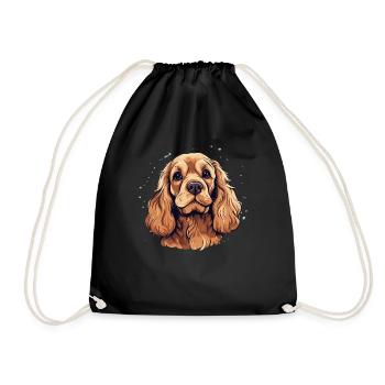 Épagneul Dog Cocker - Sac de sport léger - noir - Devant