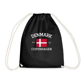 Denmark - Drawstring Bag - black - Front