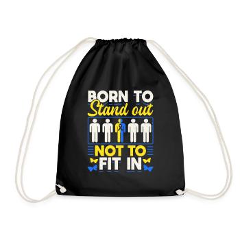 Down Syndrome Awareness Month Born - Turnbeutel - Schwarz - Vorne