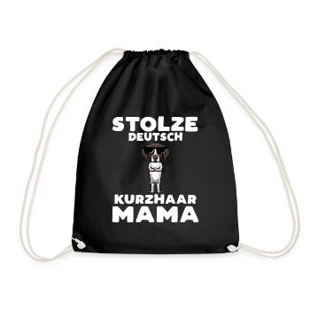 Deutsch Kurzhaar Mama - Turnbeutel - Schwarz - Vorne