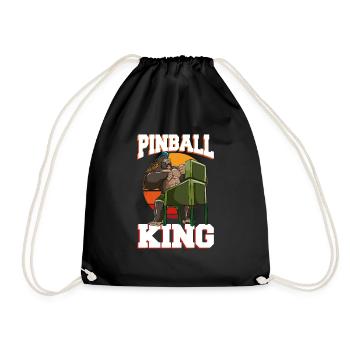 Pinball Machine Pinball Machine - Drawstring Bag - black - Front