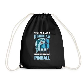 Pinball Machine Pinball Machine - Drawstring Bag - black - Front