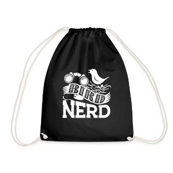 Birdwatching Birdwatching Bird Nerd - Drawstring Bag - black - Front