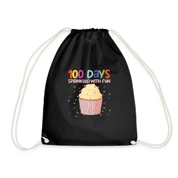 100 jours saupoudrés de cupcakes amusants professeur étudiant - Sac de sport léger - noir - Devant