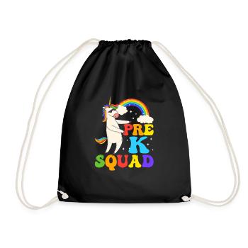 100e jour d’école de l’escouade Pre-K Flossing Unicorn - Sac de sport léger - noir - Devant