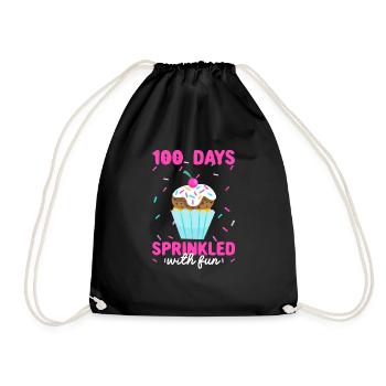 100 jours saupoudrés de cupcakes amusants professeur étudiant - Sac de sport léger - noir - Devant