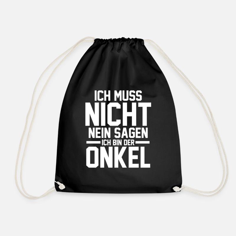 Patenonkel Onkel - Turnbeutel - Schwarz