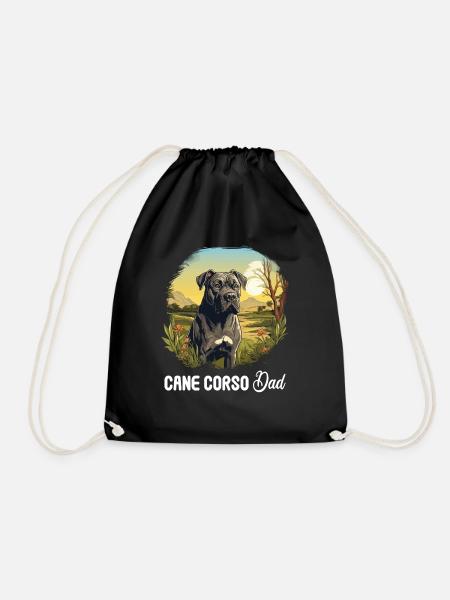 Hund Cane Corso - Turnbeutel - Schwarz